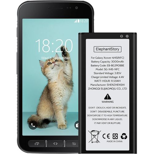 Batterie Pour Samsung Galaxy Xcover 4/ 4s 3000mah Code De Batterie Eb-Bg390bbe Avec Kit D'outils De Réparation