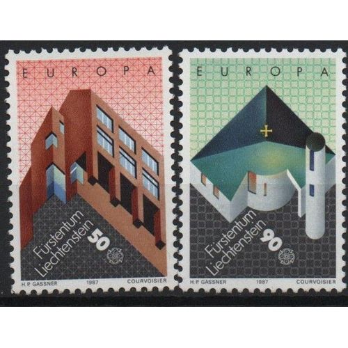 Liechtenstein Timbres Europa 1987