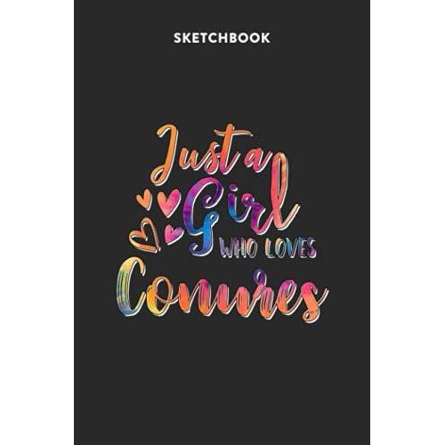 Fashion Sketchbook For Girls With Figure Templates - Just A Girl Who Loves Conures Tie Dye Pattern