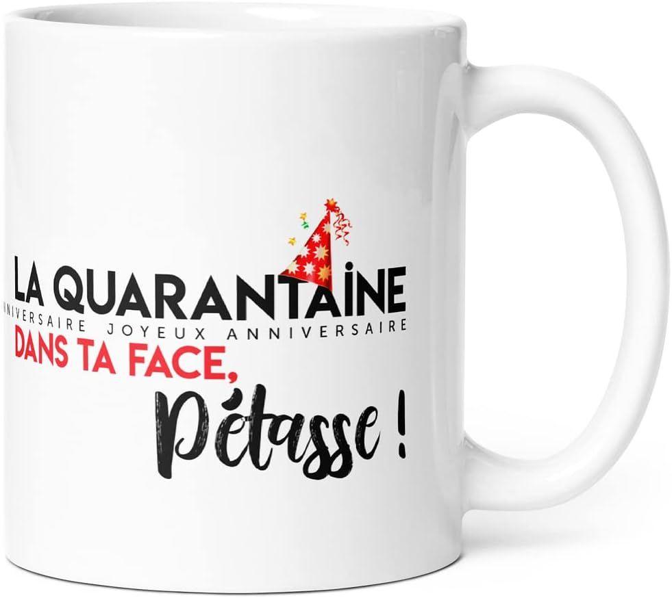 Tasse Cadeau Anniversaire Femme 40 Ans Drôle, Coffret Cadeau Femme