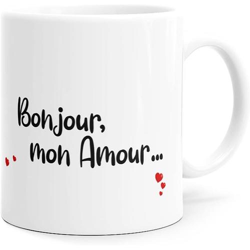 Mug Humour Bonjour Mon Amour Tasse Message drôle. Idée Cadeau