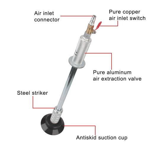 compatibles Outil de débosselage de voiture extracteur de Dent pneumatique  marteau coulissant Kit d'outils de réparation des dommages ventouse de  réparation de carrosserie automobile