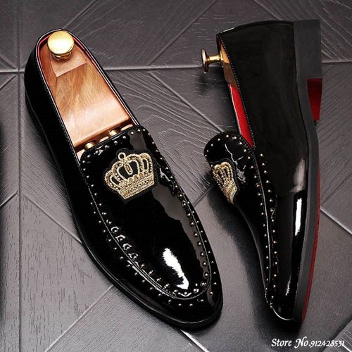Chaussures Oxfordmocassins Brodés Pour Hommeschaussures Décontractéescouronne De Grandebretagnerivetzones Ecomingrobe De Mariagebalmarque De Créateur