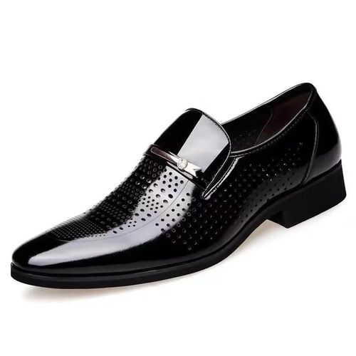 Chaussures Oxfordchaussures De Luxe En Cuir Verni Respirant Pour Hommegrande Taillebureaumariagenoir