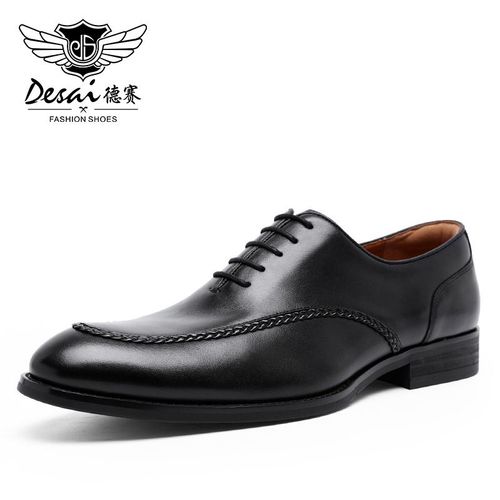 Desai-Chaussures Sculptées En Cuir Véritable Pour Hommes,Chaussures D'affaires Pour Hommes,Parker Britannique,Robe Classique,Mariage Formel,2021