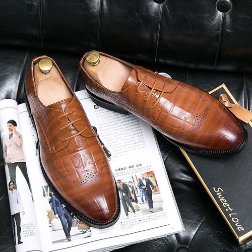 Chaussures Robe En Cuir Oxford Pour Hommeschaussures De Luxemocassins Respirants Plateformechaussures Brogue