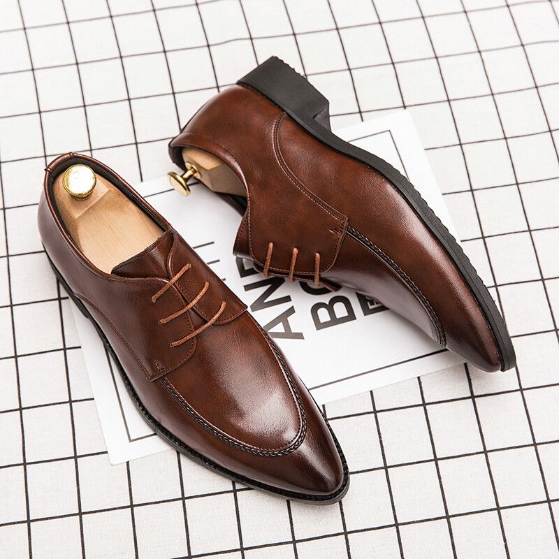Chaussures Robe En Cuir Oxford Pour Hommeschaussures De Luxemocassins Respirants Plateformechaussures Brogue