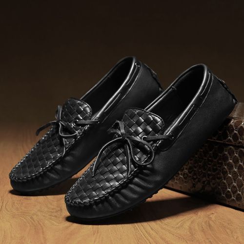 Chaussures Mocassins De Luxe En Cuir Véritable Pour Hommeschaussures Décontractéesde Haute Qualitéà Enfilertissage Noirchaussures De Conduite Faites La Main Pour Le Bureauété