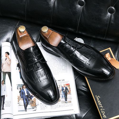 Chaussures Robe En Cuir Oxford Pour Hommeschaussures De Luxemocassins Respirants Plateformechaussures Brogue