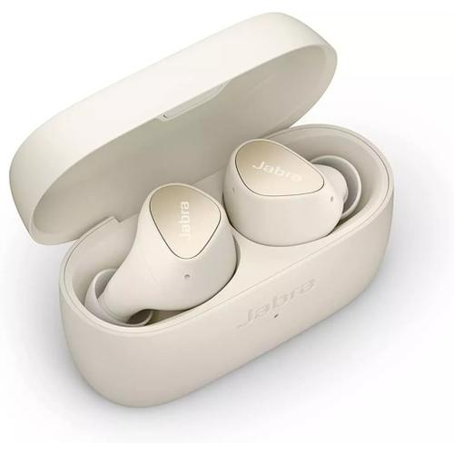 Jabra Elite 4 - Écouteurs sans fil avec micro - intra-auriculaire - Bluetooth - Suppresseur de bruit actif - beige clair