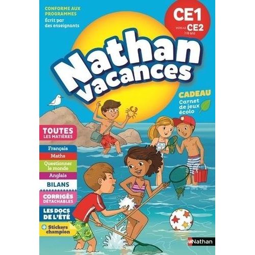 Nathan Vacances Du Ce1 Vers Le Ce2 7/8 Ans - Cahier De Vacances