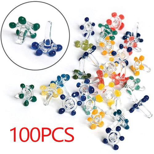 Écrans De Perles De Fleurs Soufflées À La Main,Pipes À Tabac,Filtre À Tige Andrglass,Bol À Shisha Pour Ovale Guilé,Accessoires Pour Fumeurs,Degré De Destruction - Type 100 Pcs