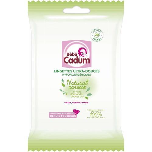 Cadum - Lingettes Ultra Douces Natural Caresse - 