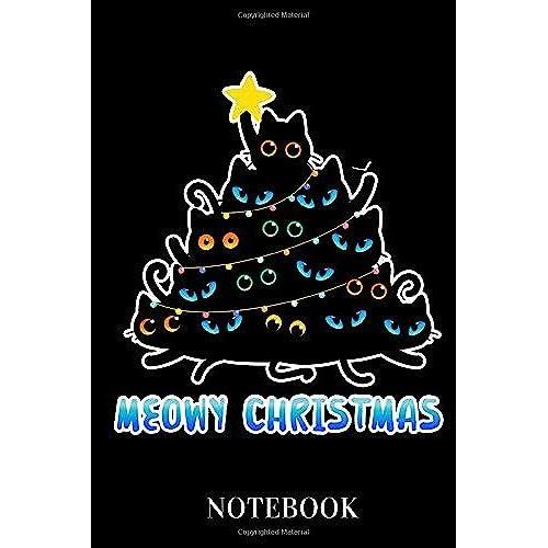 Meowy Christmas - Notebook: Cat Christmas Tree Humor