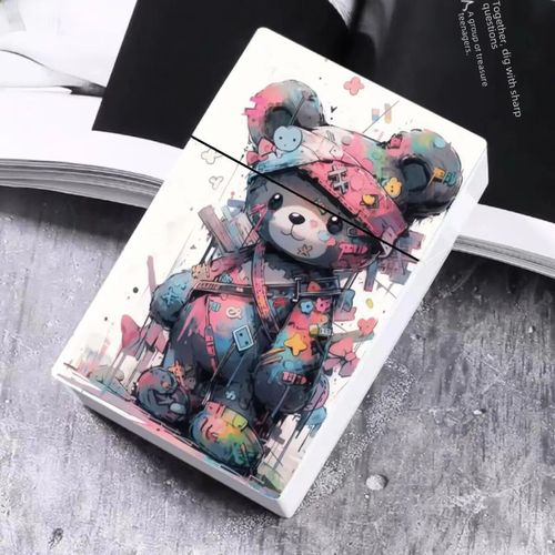 Boîte De Rangement En Plastique Pour Cartes De Goudron Pour Hommes Et Femmes,Étui Laguna,Papillon,Chat,Design Mignon,Coloré,Accessoires Pour Tabac,Modèle,2024 - Type Bear.