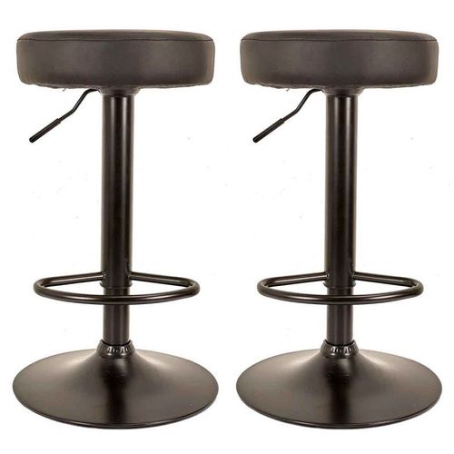 Paris Prix - Lot De 2 Tabourets De Bar "Mumford" 63-83cm Noir