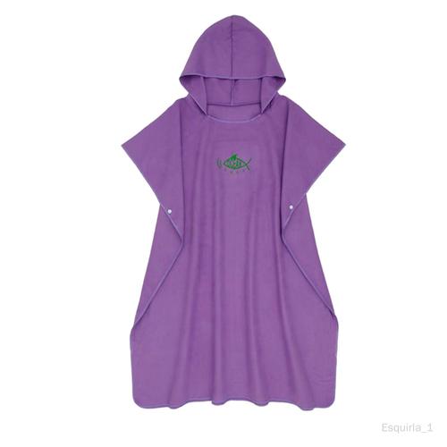 Esquirla Poncho De Surf À Langer Avec Capuche, Cape De Poncho De Plage En Microfibre Ultralégère Et Agréable Pour La Peau - Violet Mauve