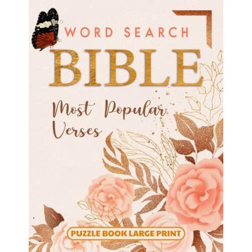 Bible Word Search Large Print Puzzle Book: Most Popular Verses