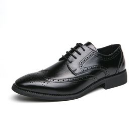 Chaussures Oxford Derby Brogue En Cuir Véritable Fait La Main