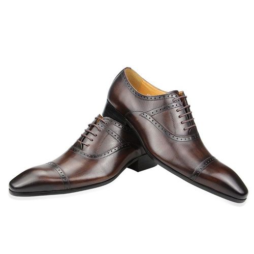 Chaussures Chaussures Oxford En Cuir Véritable Faites La Main Pour Hommesà Lacetsrichelieuformellesnoiresbureauaffaireshaute Qualité