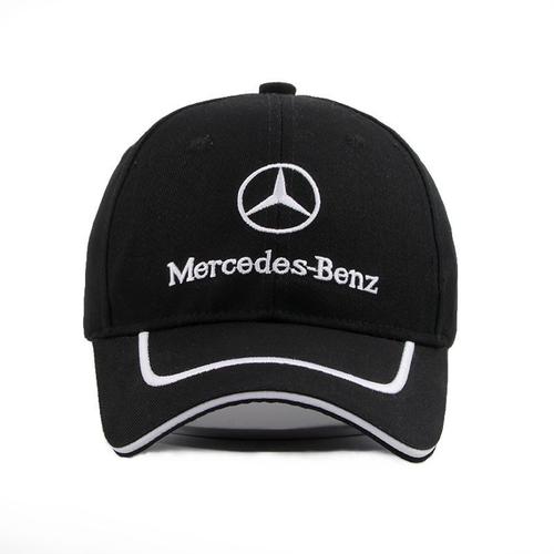 Casquette en coton noir Mercedes-Benz logo brodé