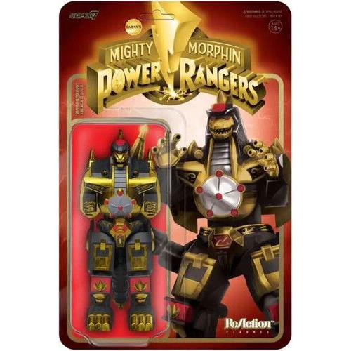 Super7 - Mighty Morphin Power Rangers Reaction - Dragonzord (Black & Gold) [Collectables] Action Figure, Figure, Collectible