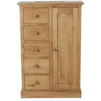 Armoire 5 Tiroirs, 1 Porte En Bois