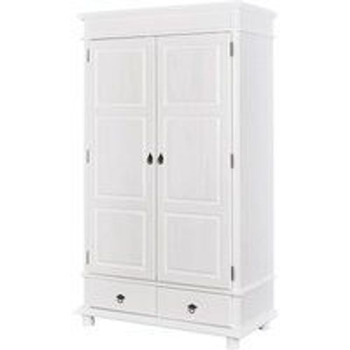 Armoire 2 Portes 2 Tiroirs Blanche Paco