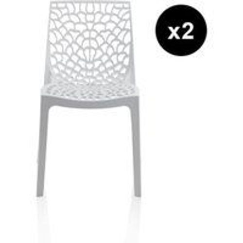 Lot De 2 Chaises Design Blanche Gruvyer