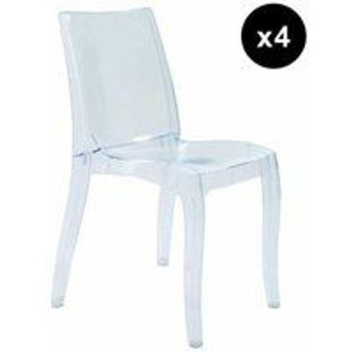Lot De 4 Chaises Design Transparente Athenes