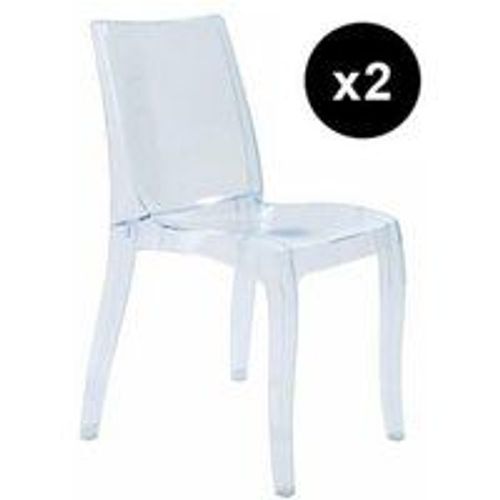 Lot De 2 Chaises Design Transparente Athenes