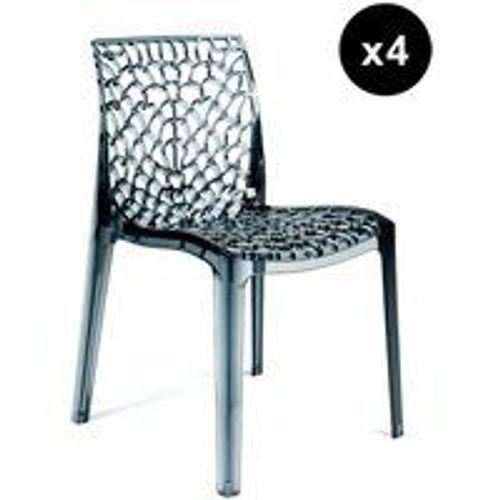 Lot De 4 Chaises Fumee Transp Gruvyer