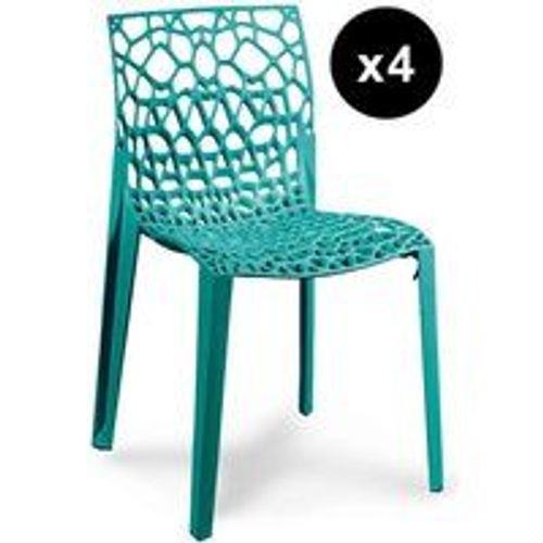 Lot De 4 Chaises Design Vert Sauge Gruvyer