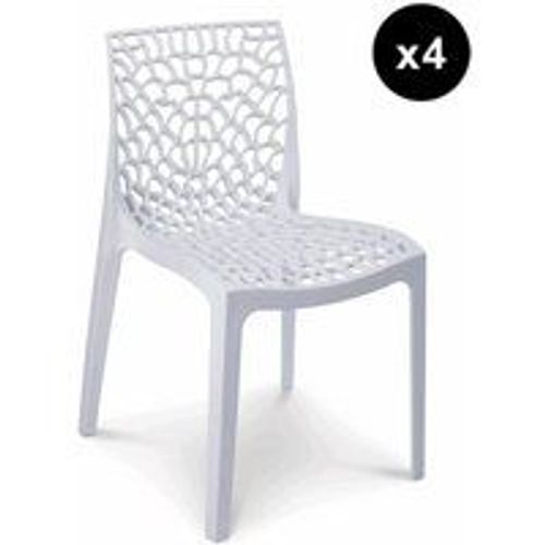 Lot De 4 Chaises Design Blanche Gruvyer