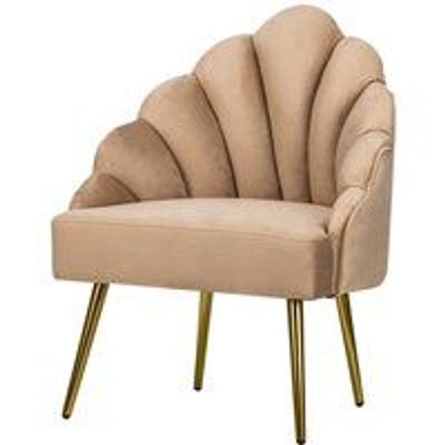 Fauteuil De Salon Design Pieds Metal Bolge-Beige