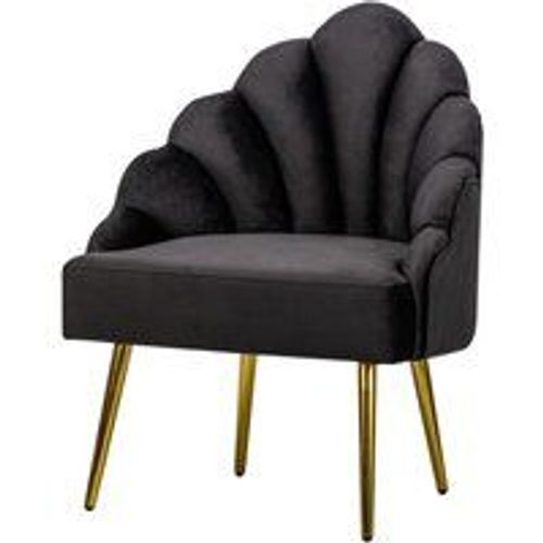 Fauteuil De Salon Design Pieds Metal Bolge-Noir