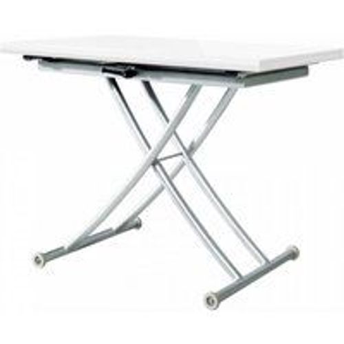Table Basse Relevable Extensible Laqué Blanc Ella
