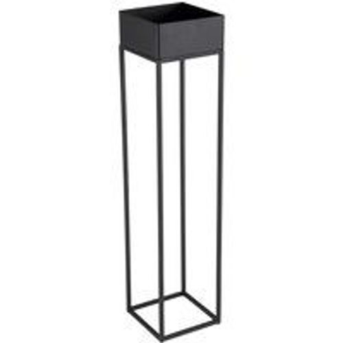 Sellette carrée / porte plantes GM Noir piètement métal DALY