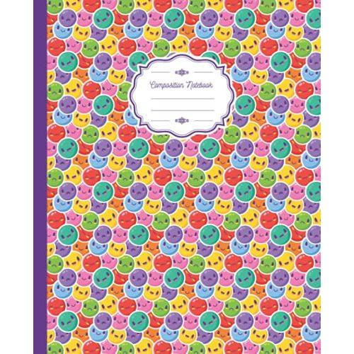 Colorful Emoji Composition Notebook: Omposition Notebook| Handwriting Practice Paper | Composition Notebook | 110 Pages | Early Childhood: Emoji Composition ... Practice Paper | Composition Notebook