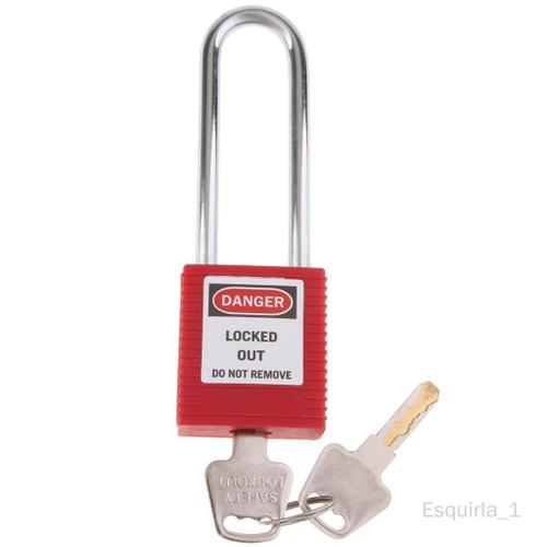 Cadenas de Consignation de Sécurité Cadenas à Clé Chromé à Clé En Métal 76mm rouge