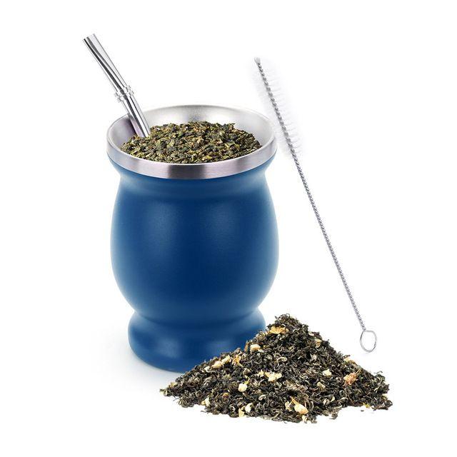 L'ensemble Yerba Mate comprend une tasse à thé Mate en acier