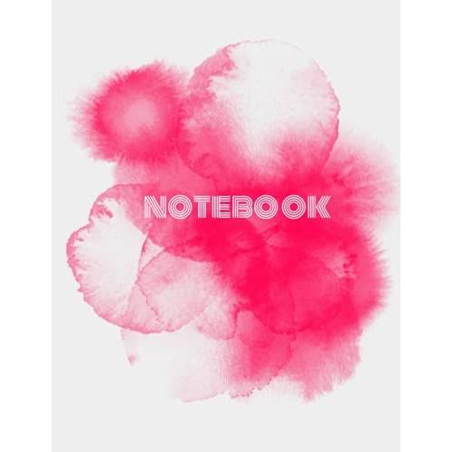 Notebook: College Ruled For Note Taking |Beautiful Watercolor Design|120 Pages| Large 8.5 X 11|Paperback