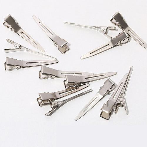 60 Pièces Pince Crocodile Cheveux, Gingbiss 1,8 Pouces Métal Argent Pinces À Cheveux Avec Boîte De Rangement, Pinces À Cheveux Alligator Vurl Pour Salon De Coiffure Diy