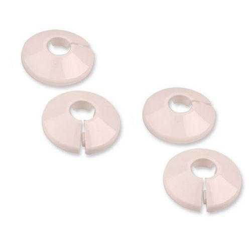 2pcs 2x Blanc PVC Radiateur 28mm Couvre Tuyau Collier Rose Trou Caché