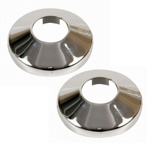 2pcs 2x Chrome PVC Radiateur 28mm Couvre Tuyau Collier Rose Trou Caché