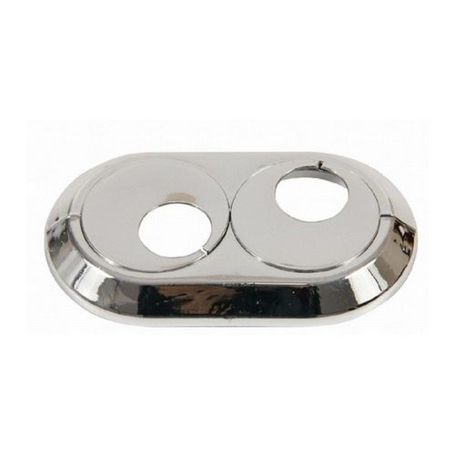 Double 20mm PVC Chrome Radiateur Plastique Eau Couvre Tuyau Collier