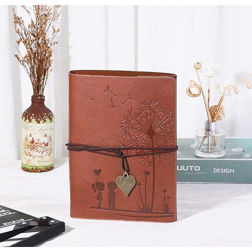 Carnet De Voyage A5?Marron Carnet De Notes Voyage Diary Notebook Croquis Dessin Rechargeable Journal Cuir Vintage Cahier Bloc-Notes De Journal Vierge