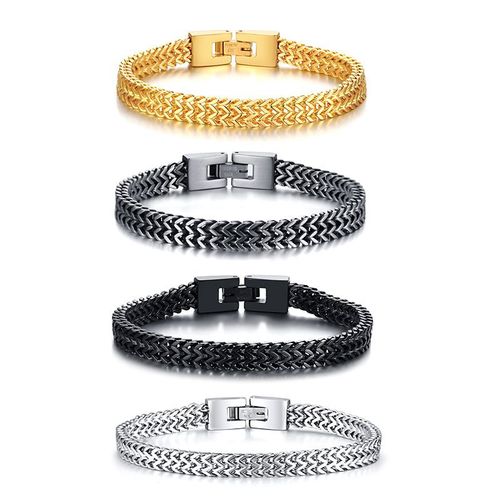 4 Bracelets Cubains Pour Hommes, Anniversaire D'anniversaire Du Père Et Du Fils, Mon Petit Ami, Mon Mari Et Mon Frère, Bracelet En Acier Inoxydable Multicolore