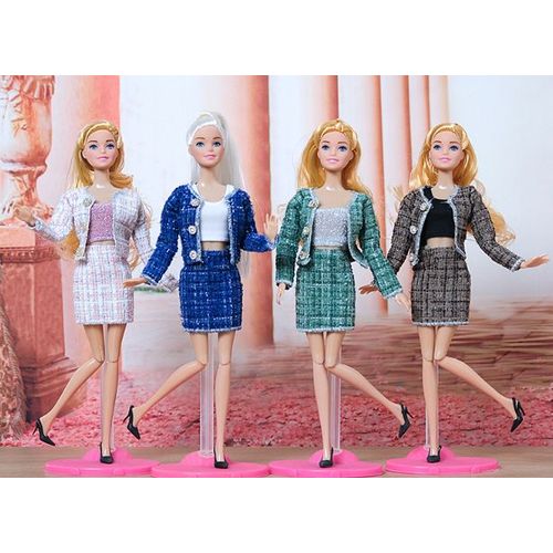 12pcs Vêtement Et Accessoires De Poupée De 11,5 Pouces 12 Vêtement Habits , 4 Ensembles De Vêtements