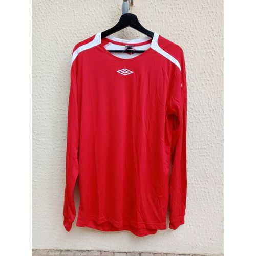 Tee-Shirt De Sport Pour Homme Rouge Et Blanc Manches Longue Taille Xxl